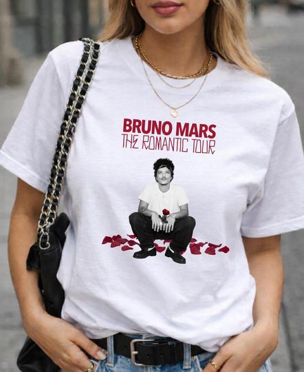Discover Bruno Mars The Romantic Tour 2026 Shirt, Bruno Mars Concert, Unisex T Shirt, Music Fan Gift