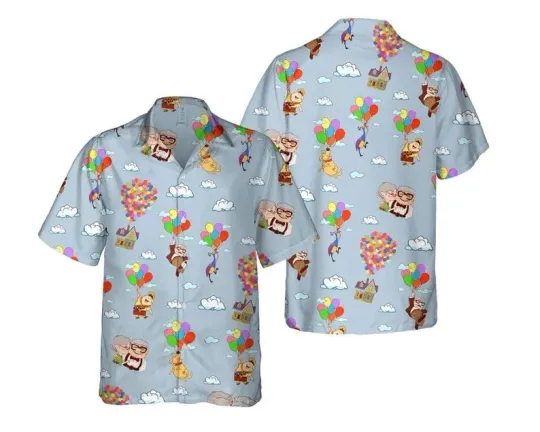 Disney Pixar Up Carl And Ellie Adventure Is Out There Valentine Hawaiian Shirt