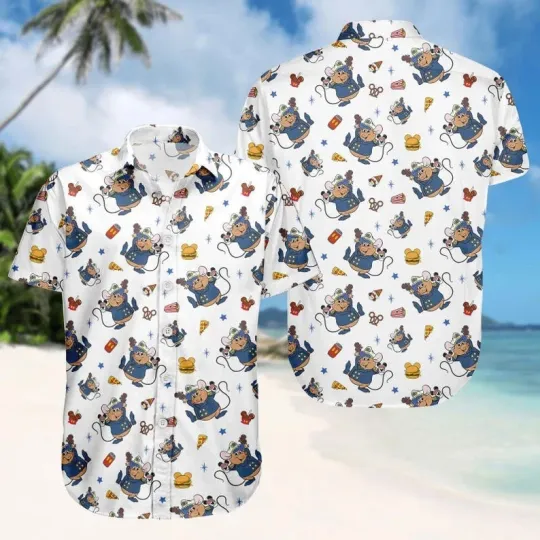 Discover Disney Cinde Gus Gus Mouse Snack Summer Beach Vacation Aloha Hawaiian Shirt