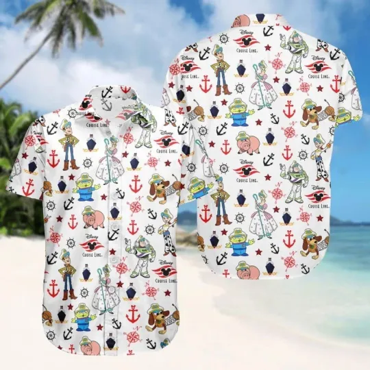 Discover Disney Toy Story Cruise 2026 Summer Vacation Let's Cruise Aloha Hawaiian Shirt