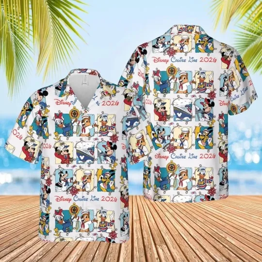Discover Disney Mickey Mouse And Friends Cruise Line 2026 Aloha Summer Hawaiian Shirt