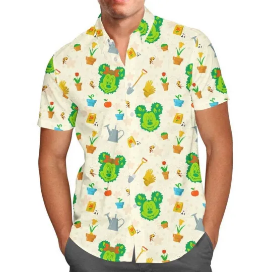 Discover Disney Mickey And Minnie Mouse Flowers Garden Aloha Summer Vibes Hawaiian Shirt
