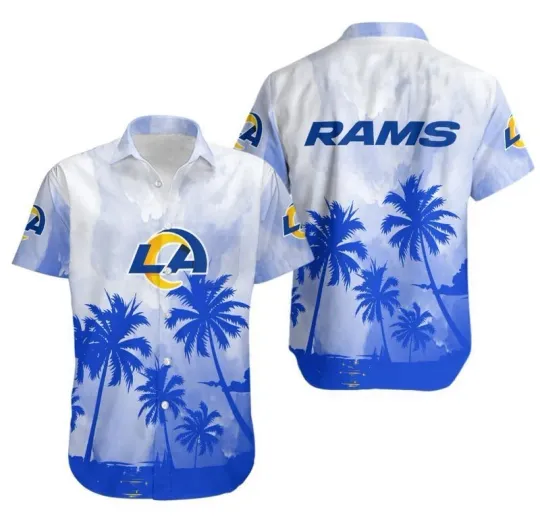 Discover Los Angeles Rams Coconut Trees football Gift For Fan Hawaiian Shirt & Short