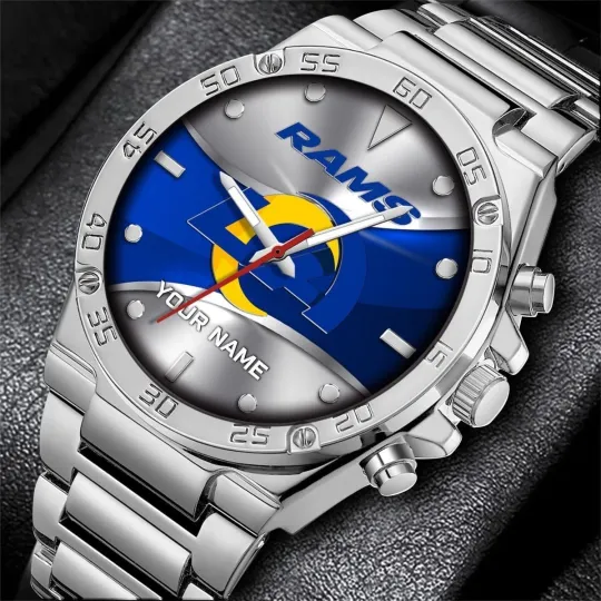 Discover Personalized Los Angeles Football Ramss Team Gentleman Stainless Steel Watch