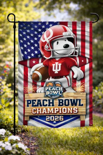 Discover Indiana Hoosiers Garden Flag Peach Bowl Champions  Football Banner