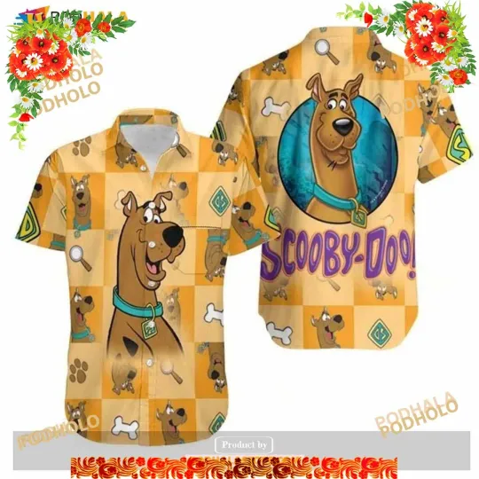 Discover Scooby-Doo Detective Dog Yellow Hawaiian Shirt