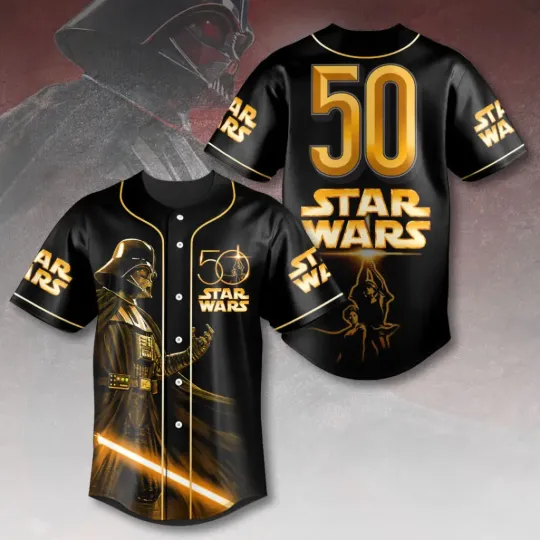 Discover Star Wars 50th Anniversary Baseball Jersey  5874