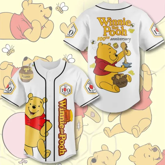 Discover Winnie 100th Anniversary Baseball Jersey