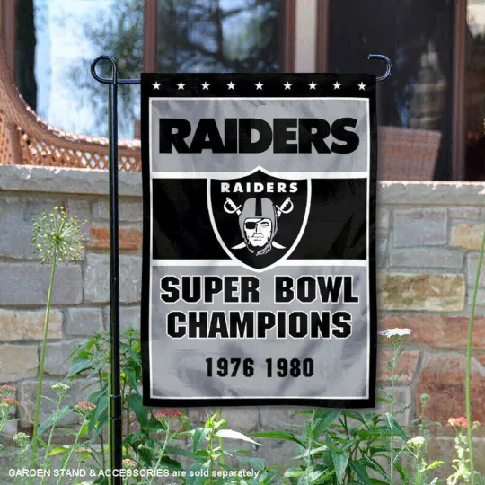 Las Vegas Raiders 2 Time Super Bowl Champs Flag Graden Flag