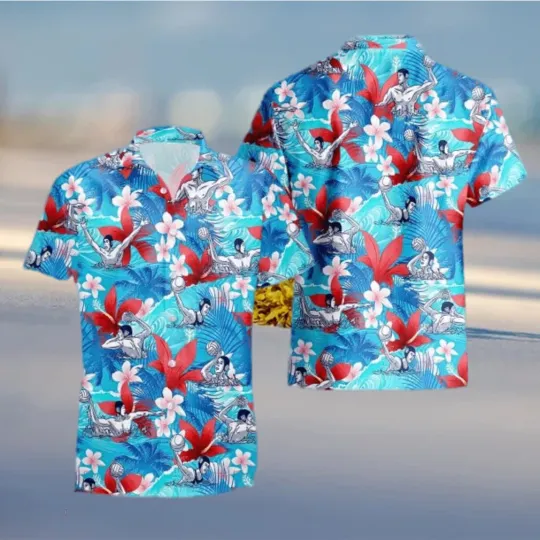 Discover Water Polo Tropical Flower Hawaiian Shirt