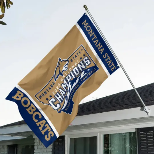 Discover Montana State Bobcats Football 2025 National Champions House Flag
