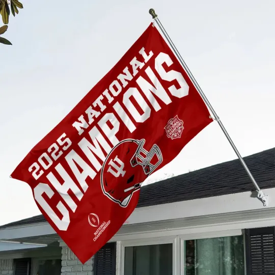 Discover Indiana Hoosiers Football 2025 National Champions House Flag