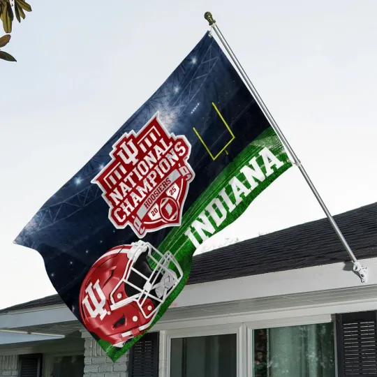 Discover 1Indiana Hoosiers Football 2025 National Champions House Flag