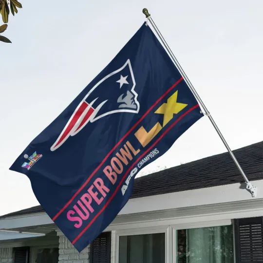 Discover Patriots 2025 AFC Champions House Flag