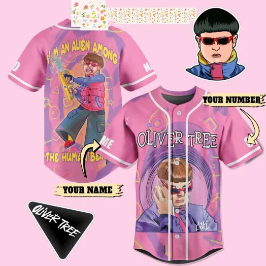 Oliver Tree I’m an Alien Among the Human Personalized Baseball Jersey