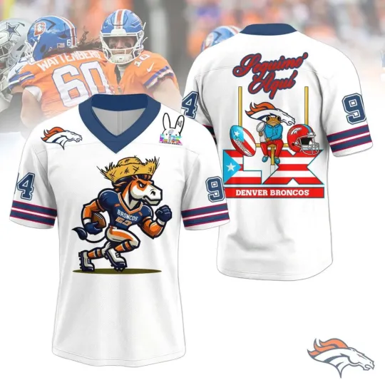 Broncos Super Bowl X Bad Bunny Bowl LX 2025 2026  V-neck Jersey