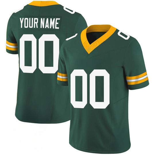 Discover Green Bay Football Jersey Custom Name Number Green Yellow Stitched Personalized Fan Shirt Gift