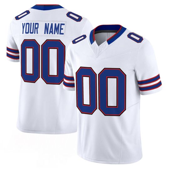 Discover Buffalo Inspired White Blue Red Football Jersey Custom Name Number Personalized Fan Jersey Gift