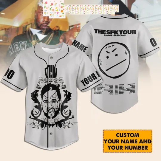 Discover Conway The Machine Drumwork The SFK Tour Personalized Baseball Jersey