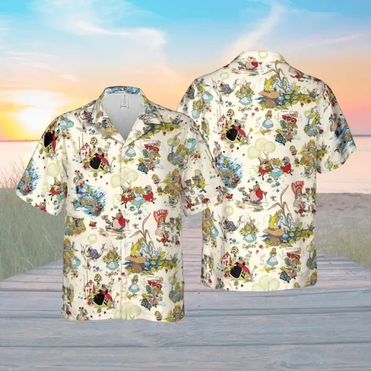 Discover Disney Never Too Old For Alice In Wonderland Cartoon Aloha Hawaiian Shirt