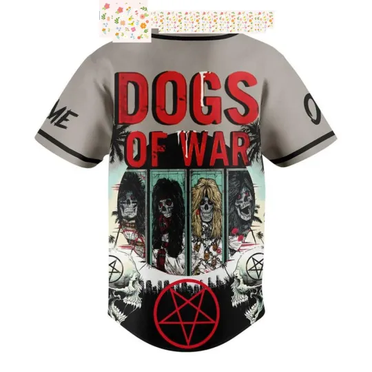 Discover Motley Crue Dogs of War Personalized Baseball Jersey