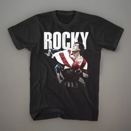Discover Rocky Balboa American Flag Stars And Stripes 🇺🇸 T Shirt New S-5XL