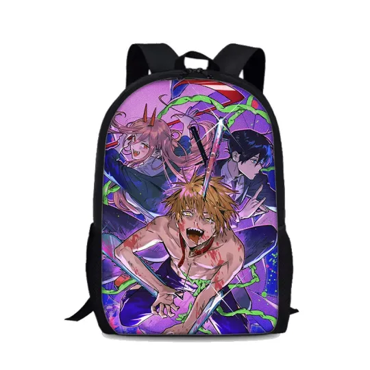 Discover Chainsaw Pochiita Cartoon Backpack Cute for Boys Girls School Travel