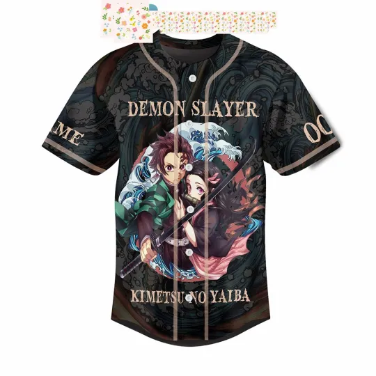Discover Demon Kimetsu No Yaiba Personalized Baseball Jersey