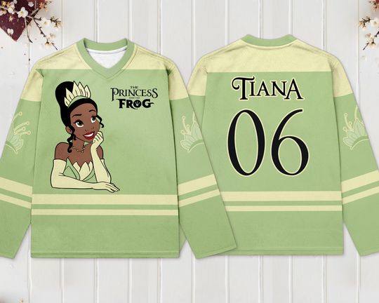 Discover Tiana Princess Hockey Jersey, Disney Hockey Jersey, Hockey Fan Lover Gift, Hockey Team Outfit