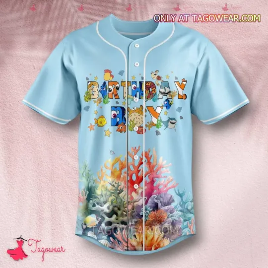 Finding Nemo Birthday Boy Personalized Baseball Jersey for Adults and Kids