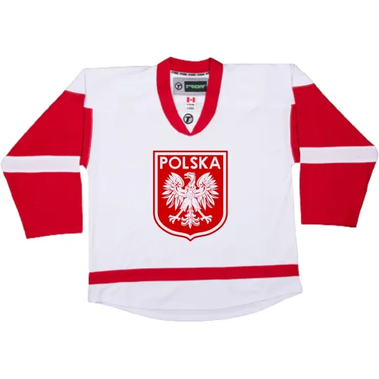 Discover Poland Polska Shield Ice Hockey Jersey Men’s