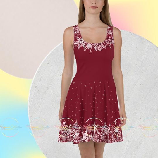 Discover Holiday Snowflake Wonderland Women's Skater Dress