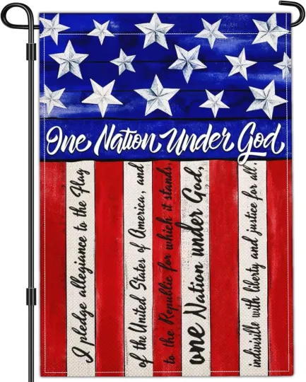 Discover One Nation under God 4Th of July Garden Flag Independence Memorial Day Patriotic