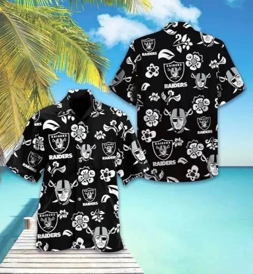 Discover Las Vegas Football Floral Icon Hawaiian, Gift For Fans, Gift For Friends