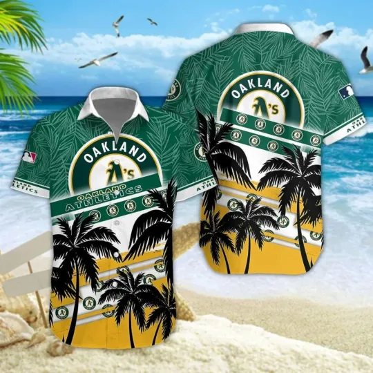 Discover Oakland Baseball Palm Paradise Hawaiian Gift For Fans, Gift For Friends