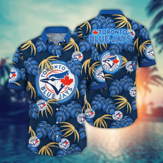 Discover Toronto Baseball Short Sleeve Button Up Sunlight Aloha Hawaiian Shirt
