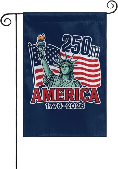 Discover American 250 Garden Flag, USA 250th Anniversary Patriotic Ga