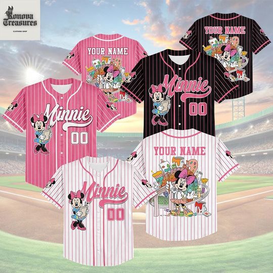 Discover Custom Minnie Epcot International Festival of the Arts 2026 Baseball Jersey, Disney Mickey and Friends Shirt, Baseball Team Outfit
