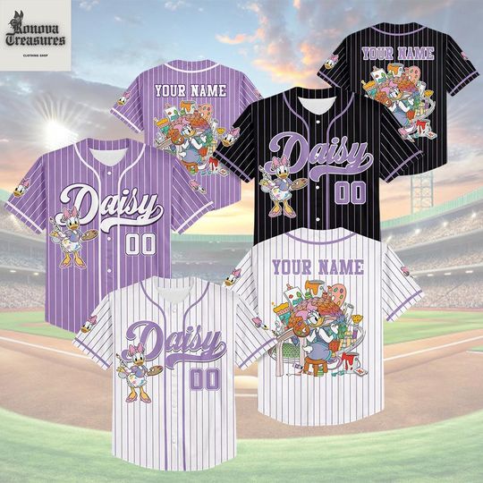 Discover Custom Daisy Duck Epcot International Festival of the Arts 2026 Baseball Jersey, Personalize Disney Mickey and Friends Shirt