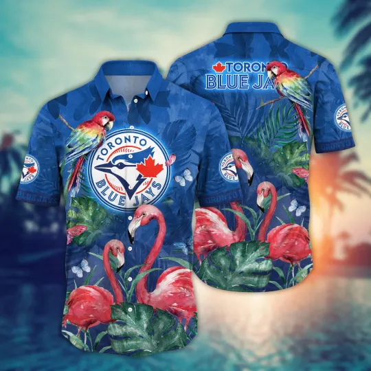 Discover Toronto Blue Jays Short Sleeve Button Up Barbecues Aloha Hawaiian Shirt