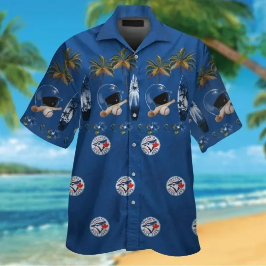 Discover Toronto Baseball Short Sleeve Button Up Tropical Hawaiian Shirt VER03