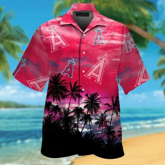 Discover Los Angeles Baseball Short Sleeve Button Up Tropical Hawaiian Shirt VER08