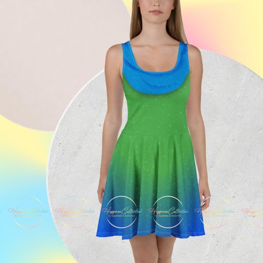 Discover Mermaid Bound Skater Dress, Sea Princess Park-Day Outfit