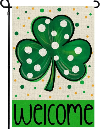 Discover St Patrick'S Day Garden Flag, Shamrock Double Sided Yard Flag for Out