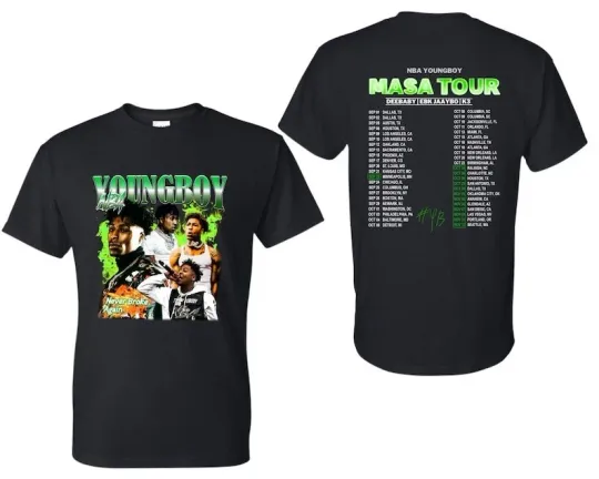 Discover NBA Youngboy MASA tour  T Shirt Merch New S-5XL Fast Shipping!!!