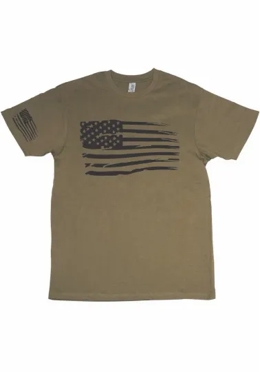 Discover USA Distressed Flag Men T Shirt Patriotic American Tee