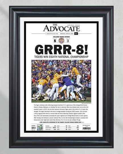 2025 LSU Tigers College World Series Champions Poster