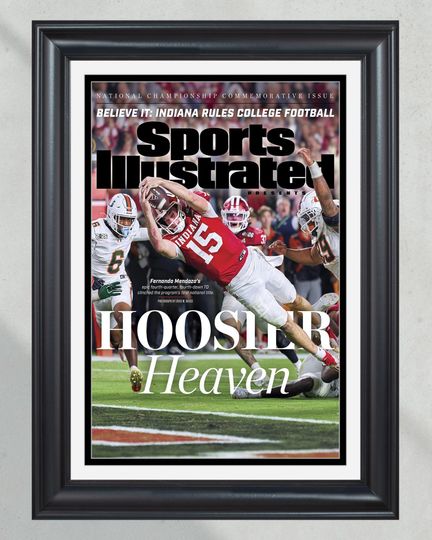 Discover 2026 Indiana Football Hoosier Heaven Mendoza Touchdown Championship Poster