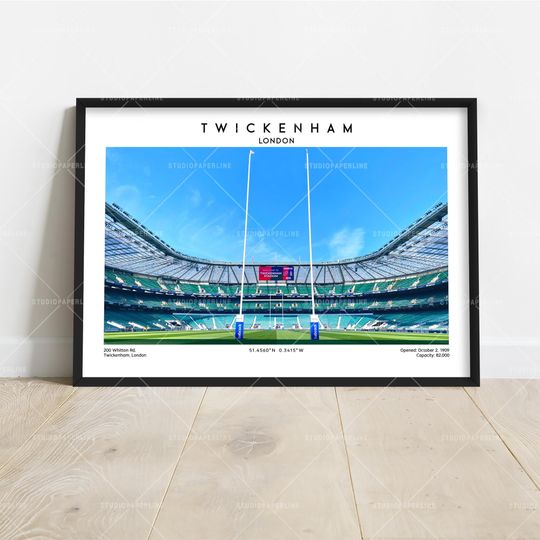 Discover Twickenham Rugby Stadium Art Print - England Rugby Poster