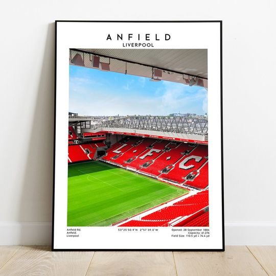 Discover Merseyside Stadium Wall Art | Liverpool Area Soccer Poster